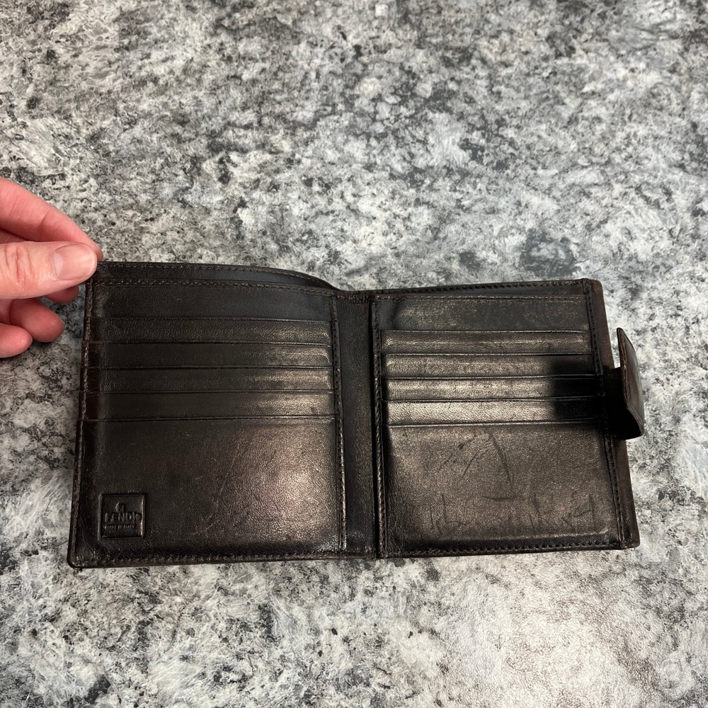 Y2K Fendi Zucca Monogram Bifold Wallet Mens Brown Leather Canvas Made in Italy - Picture 5 of 13